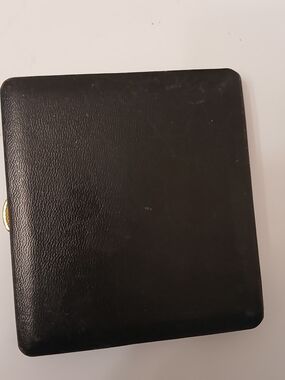 Dunhill Black Leather Case Inside Red Leather with Gold Logo